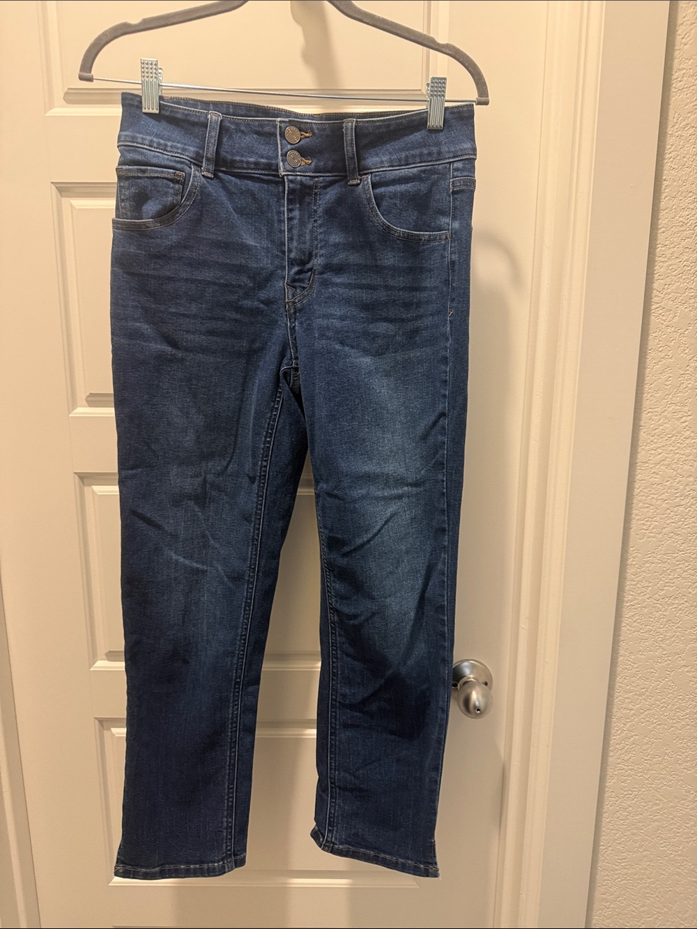 Maurices Dark Blue Straight Leg Ankle Women's Jeans